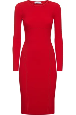 Max Mara Comica Long Sleeved Jersey Midi Dress