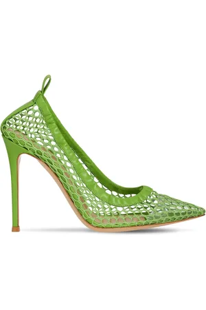 Gianvito Rossi 105mm Alisia Mesh & Leather Pumps