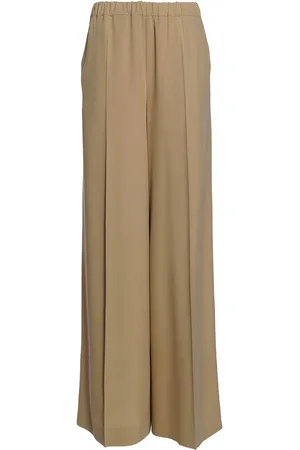 Max Mara Gara Washed Silk Wide Leg Pants