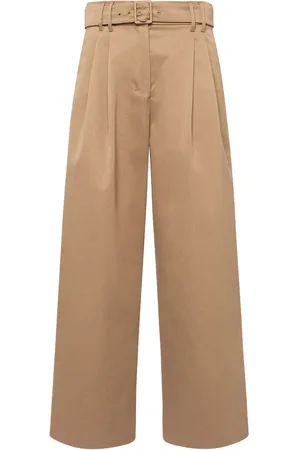 Max Mara Dina Cotton Gabardine Wide Pants