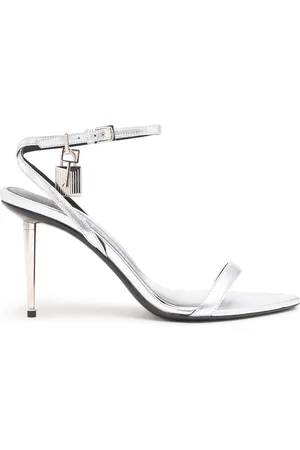 Tom Ford 85mm Padlock Metallic Leather Sandals