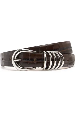 DEHANCHE Hollywood Croc Embossed Leather Belt