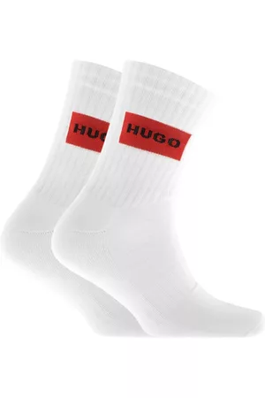 Hugo Miehet Sukat - 2 Pack Logo Socks White