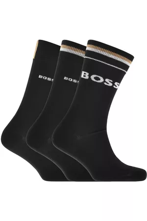 HUGO BOSS Miehet Sukat - BOSS Three Pack Crew Socks Black