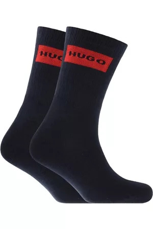 HUGO BOSS Miehet Sukat - 2 Pack Logo Socks Navy