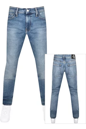 Calvin Klein Miehet Slim Fit Farkut - Jeans Slim Mid Wash Jeans Blue