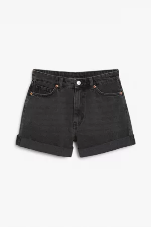 Monki High waist denim shorts