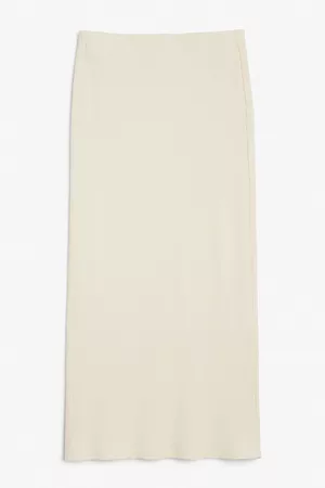Monki Naiset Kynähameet - Ribbed tight maxi pencil skirt