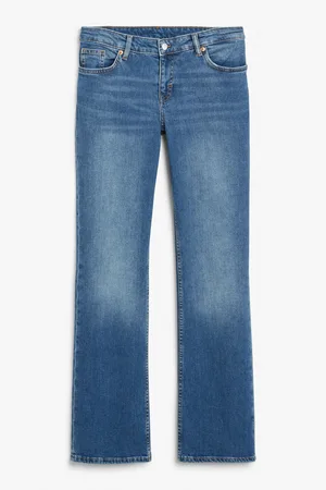 Zami extra high waist blue straight jeans - Vintage blue - Monki