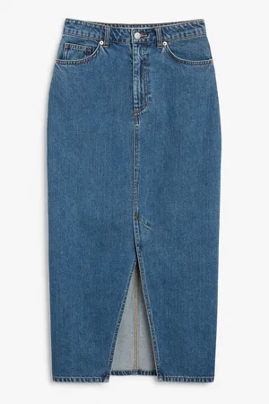 Monki Midi denim skirt