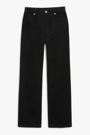 Monki Yoko corduroy trousers high waist wide leg
