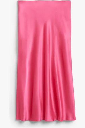 Monki Satin midi skirt