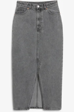 Monki Midi denim skirt