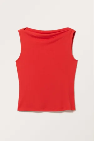 Monki Super soft sleeveless boatneck top