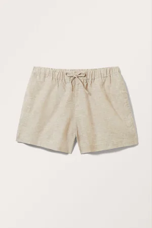 Monki Linen Blend Mini Shorts