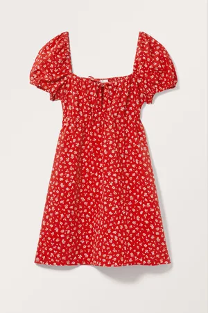 Monki Puffy Short Sleeve Mini Dress