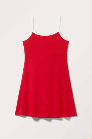 Monki Ribbed Cotton Mini Dress