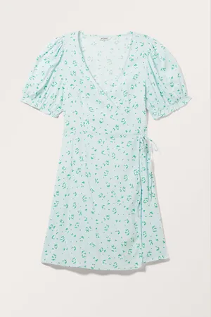 Monki Mini V-neck Wrap Dress