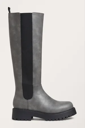 Monki Knee-high chunky chelsea boots