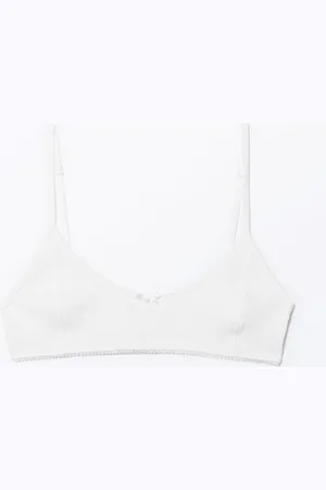 Monki Scooped Cotton Bow Bra