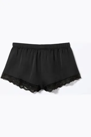 Monki Mini Lace Satin Shorts