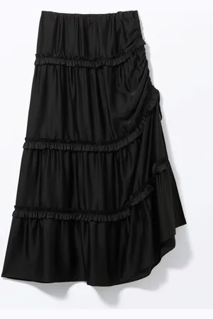 Monki Tiered Frilled Maxi Skirt