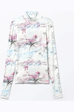 Monki Long-Sleeved Mock Turtleneck Top