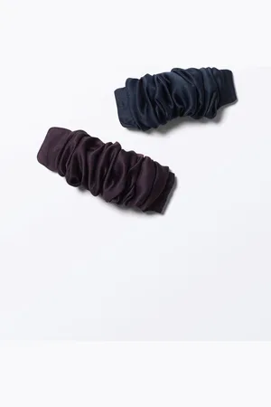 Monki Ruched Satin Hairclips