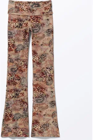Monki Printed Low Waist Flared Pyjama Trousers