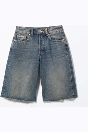 Monki Peggy Low Waist Loose Baggy Leg Denim Shorts