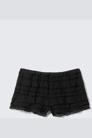 Monki Frilled Lace Mini Shorts