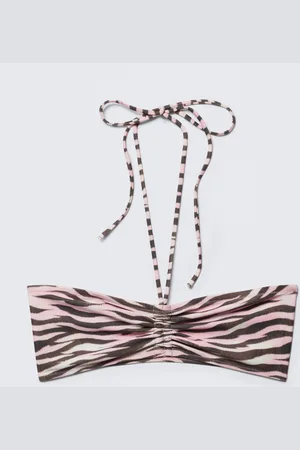 Monki Drawstring Bandeau Halter Bikini Top