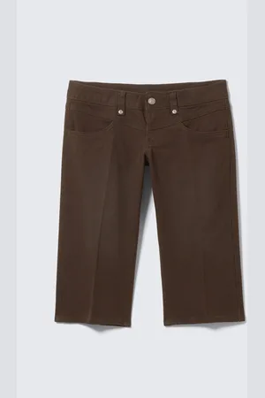 Monki Ultra Low Rise Capri Trousers