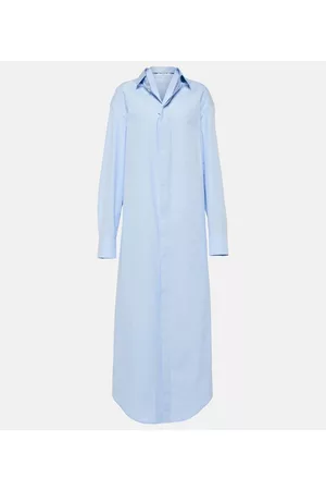 Alaïa Vestido camisero de popelín de algodón