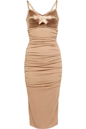 Dolce & Gabbana Satin and jersey midi dress