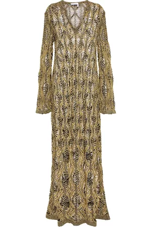 Chloé Openwork linen and silk maxi dress