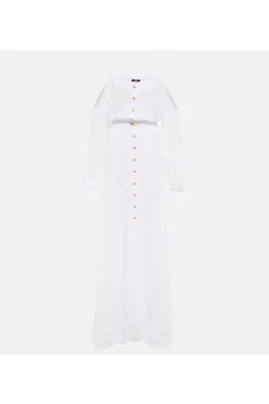 Balmain Button-down cotton maxi dress
