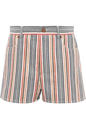 See By ChloÃ© Striped denim shorts