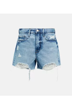 Frame Le Brigette high-rise denim shorts