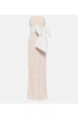 Rebecca Vallance Bridal Floria bow-trimmed lace gown