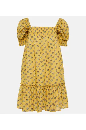 Tory Burch Floral shirred cotton dress