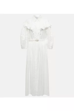 Chloé Broderie anglaise linen gauze dress