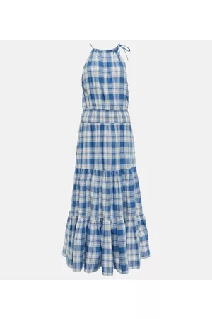 Ralph Lauren Checked cotton maxi dress