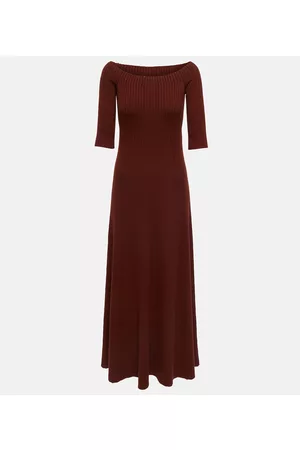 ChloÃ© Naiset Neulemekot - Ribbed-knit wool and cashmere maxi dress