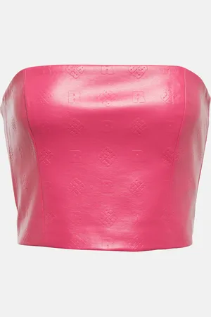 ROTATE Emili faux leather bustier