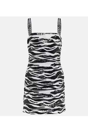 Dolce & Gabbana Sequined zebra-print minidress
