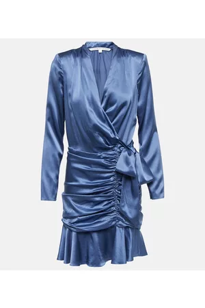 Veronica Beard Lorina silk-blend satin wrap dress