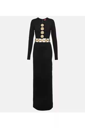 Staud Naiset Maksimekot - Delphine embellished ponte maxi dress