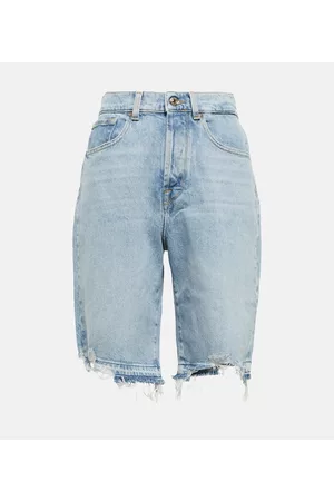 7 for all Mankind Andy distressed denim shorts