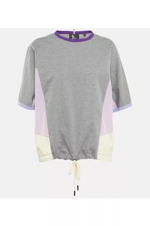 Moncler Nylon-paneled cotton T-shirt